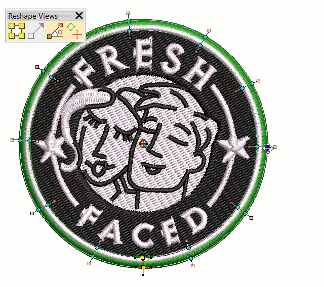Wilcom EmbroideryStudio object editing and reshaping