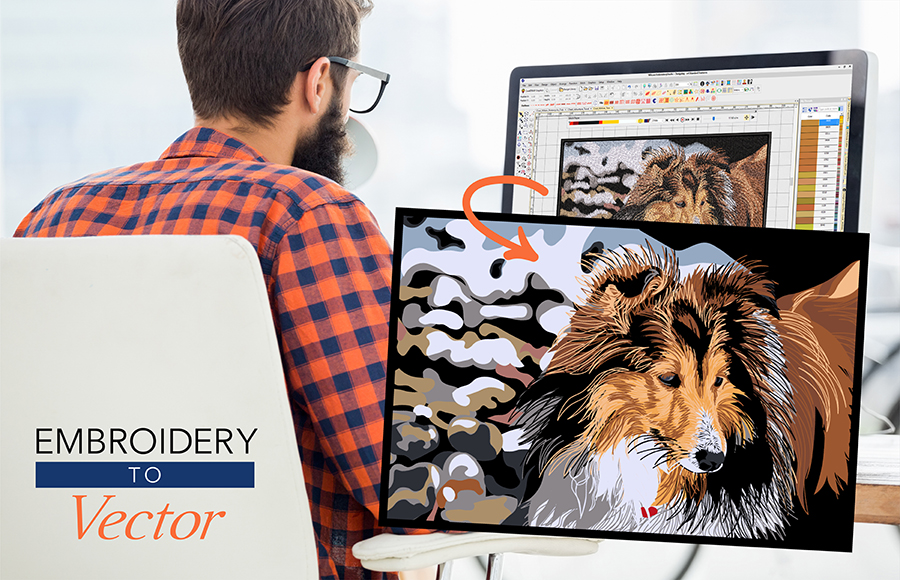Embroidery to Vector graphics