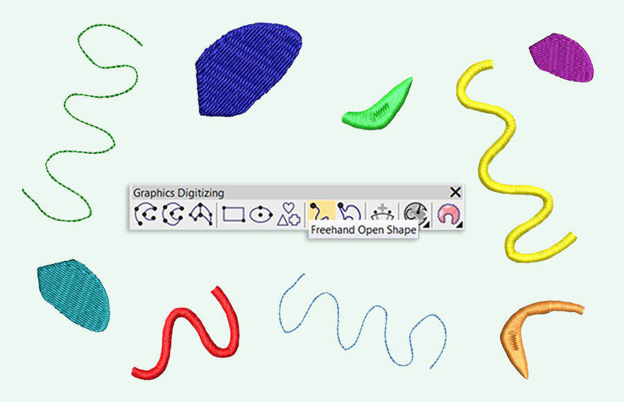 Free Hand open and closed shapes