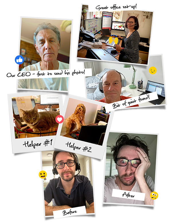 Wilcom staff working from home