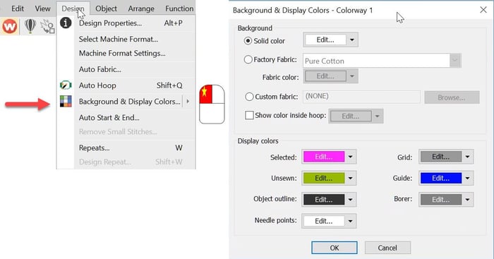 Background and Display Colors