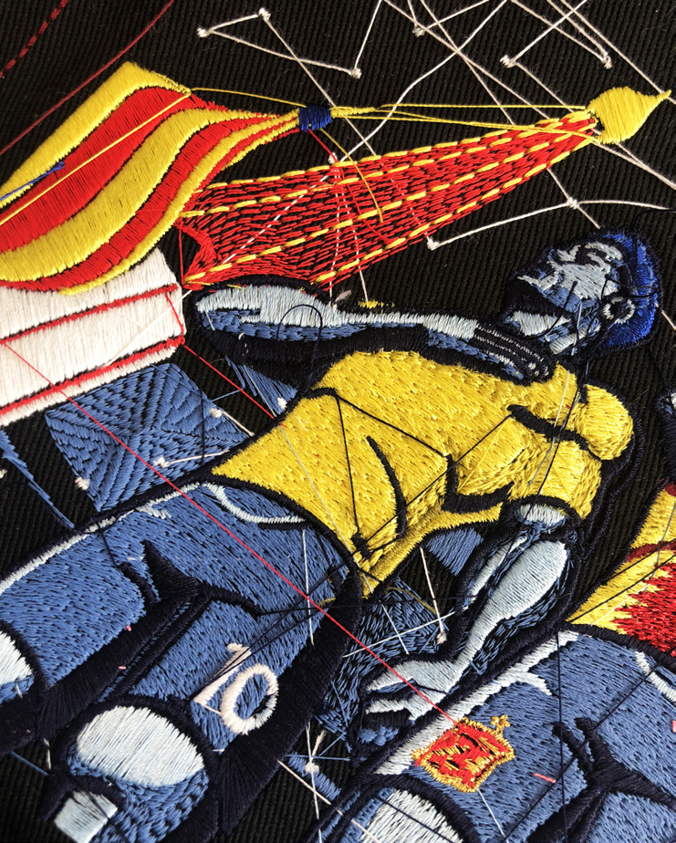 Wilcom embroidery stitches in an animation video