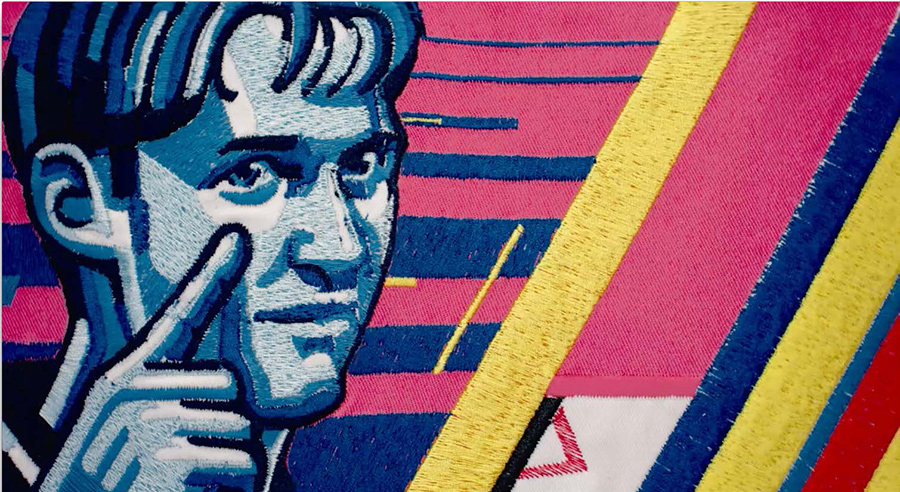 Wilcom embroidery stitches in an animation video