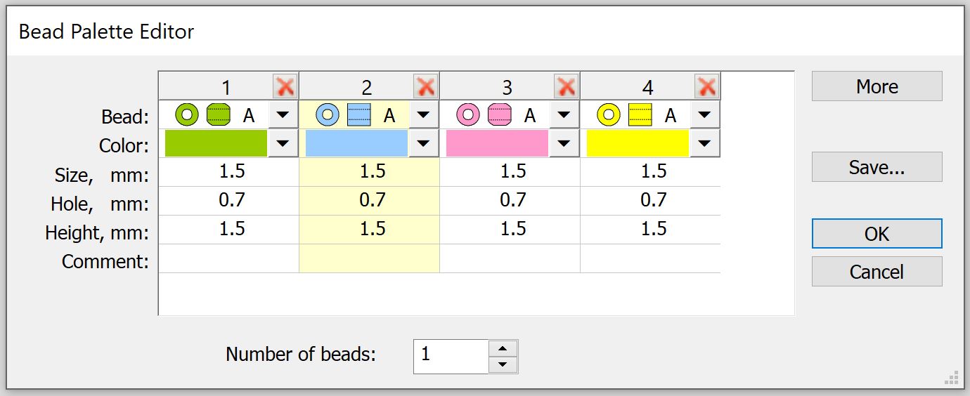 Bead Palette Editor