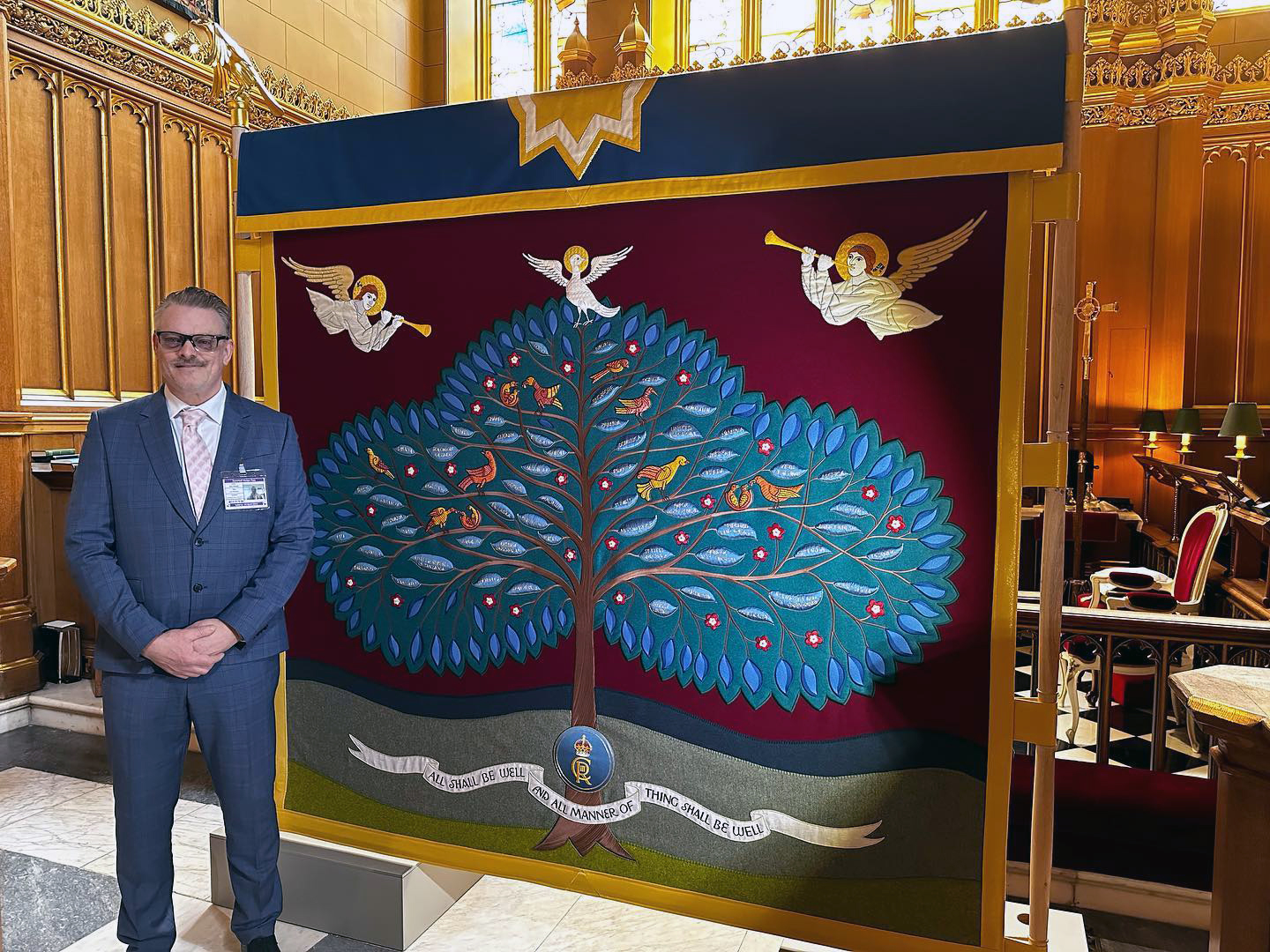 Anointing Screen for King Charles III's coronation.