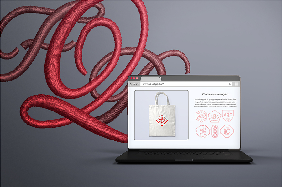 Wilcom's Embroidery Web API for monogramming