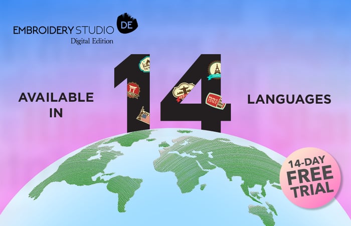 EmbroideryStudio Digital Edition Available in 14 Languages