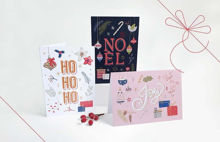 Embroidered Christmas Card