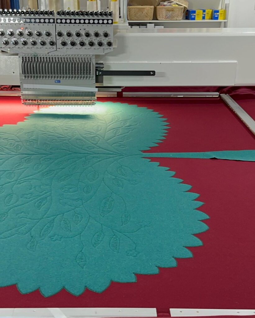 King Charles III Anointing Screen: Digital Embroidery