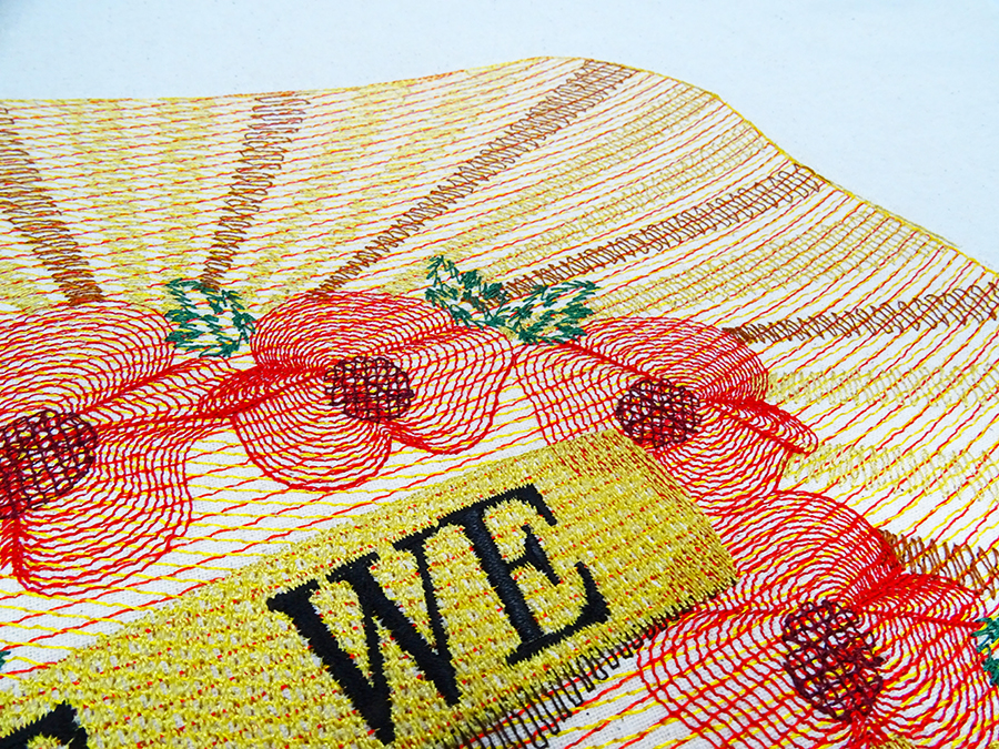 Open stitches - demonstration of embroidery digitizing in Wilcom EmbroideryStudio