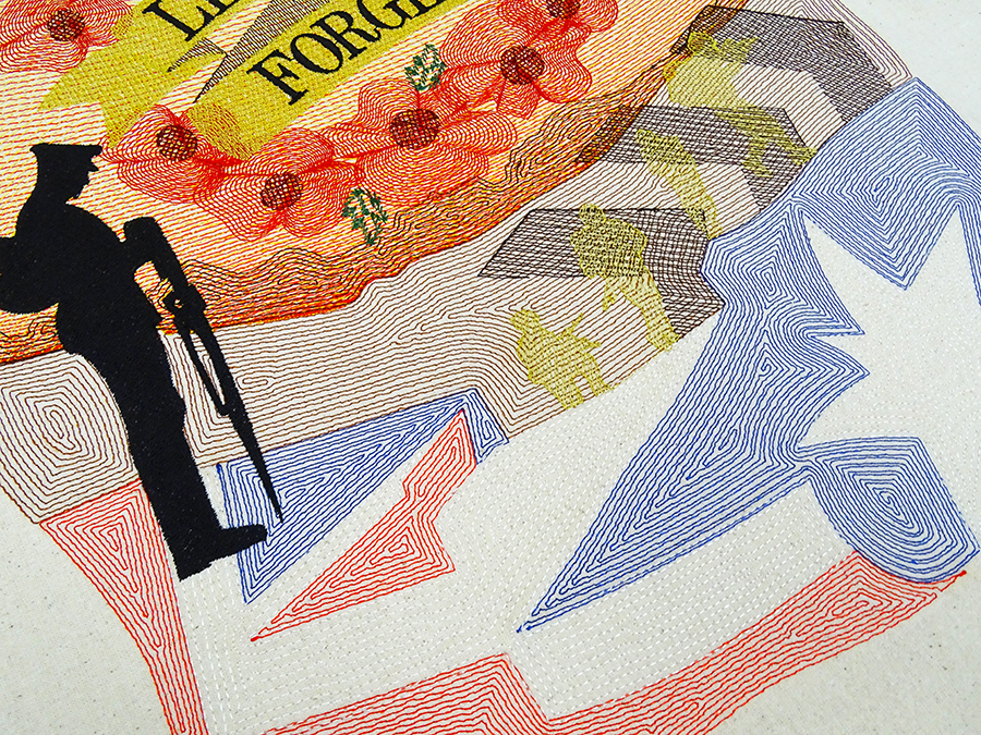 ANZAC design - demonstration of embroidery digitizing in Wilcom EmbroideryStudio