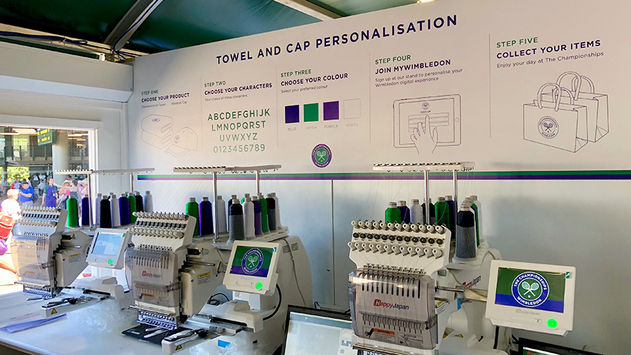 Towel & cap personalisation with Wilcom