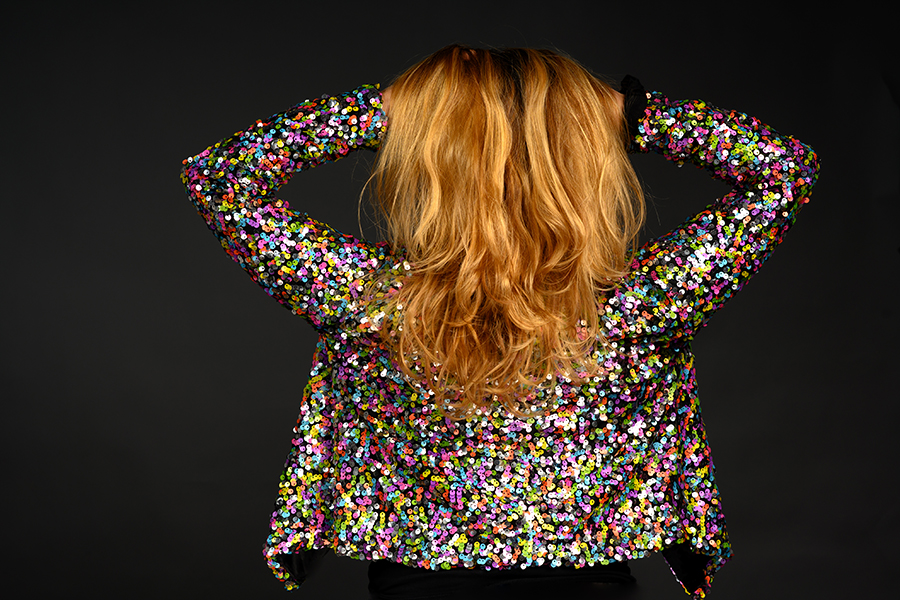 Dazzling Multiple color sequin jacket