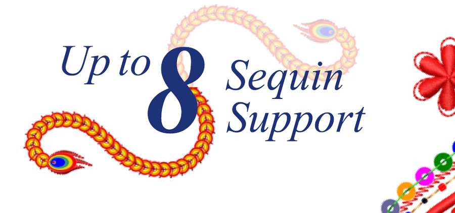 EmbroideryStudio Digital Edition Sequin up to 8 sequin support
