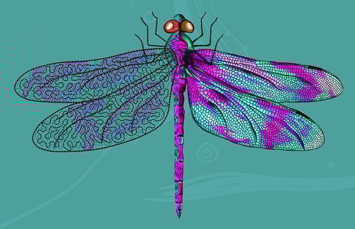 Stipple stitch for an artistic effect