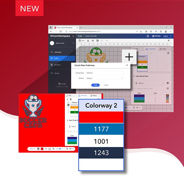 WilcomWorkspace Studio New colorways