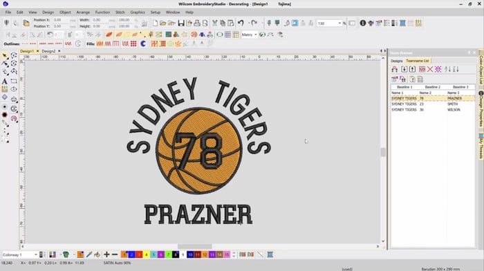 Creating a Teamname Design Template Video Tutorial
