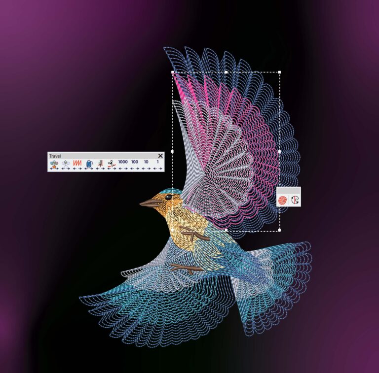 EmbroideryStudio Designing Travel Toolbar