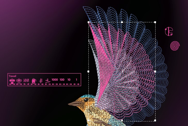 EmbroideryStudio Designing Travel Toolbar