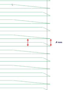 Spacing in Tatami Stitching