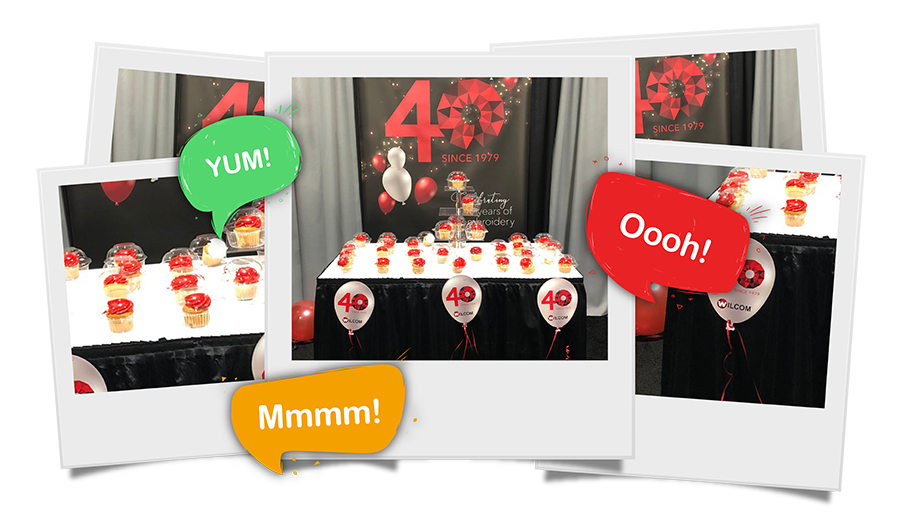 Celebrating 40th Anniversary cupcakes