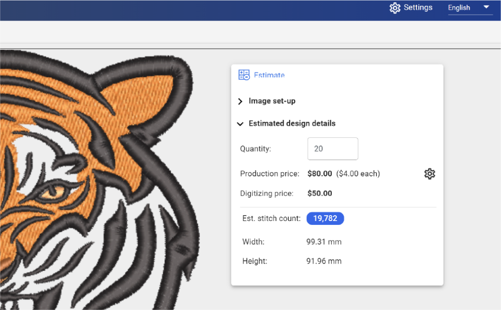 WilcomWorkspace Estimator