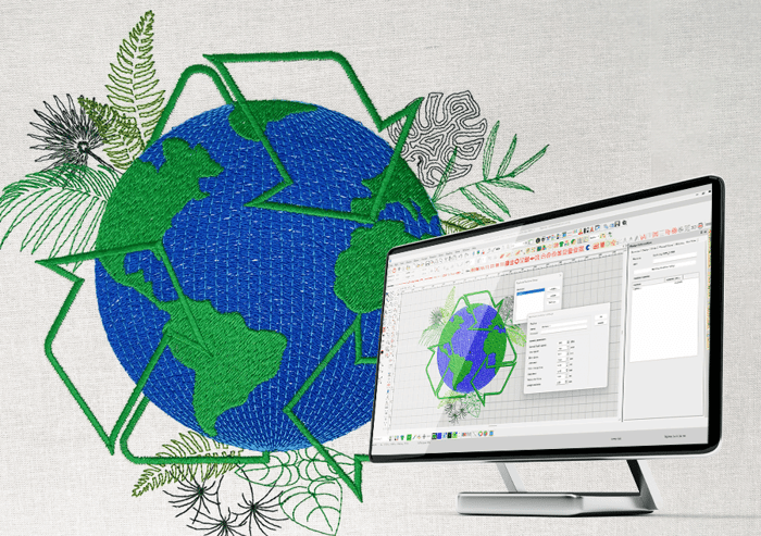 Sustainable Embroidery - embroidery design