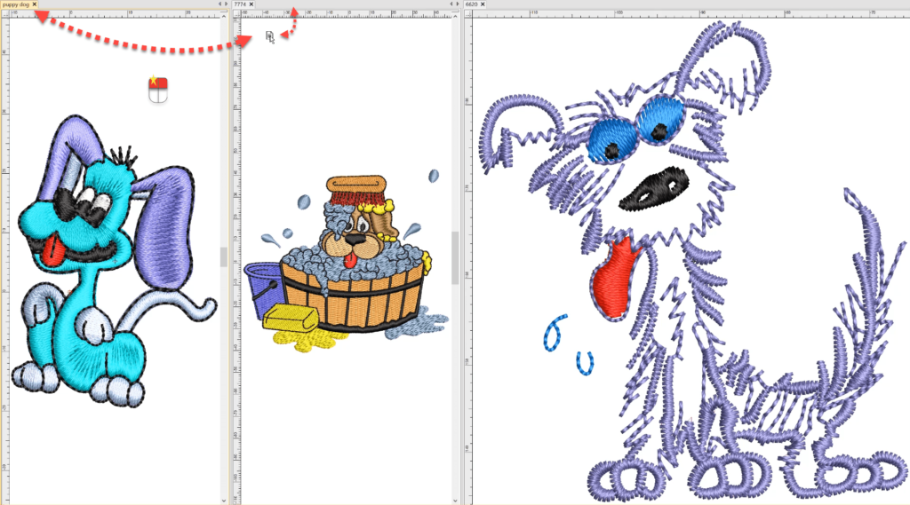 Drag the tab to a new group