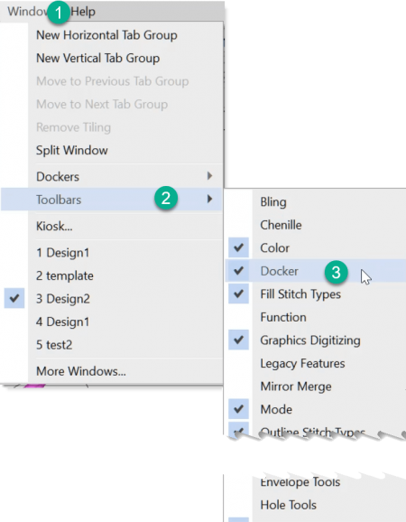 locate-toolbars locate the docker toolbar