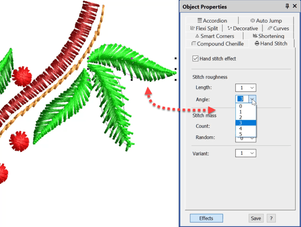 Adjusting the Roughness