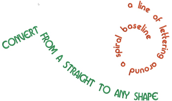 How to create a line of lettering on any shape of baseline including a spiral