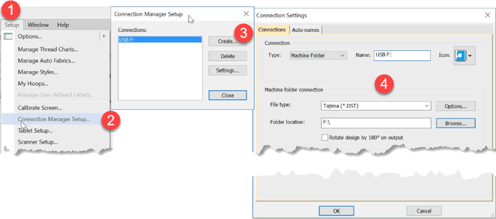 Export a machine file to a USB Drive